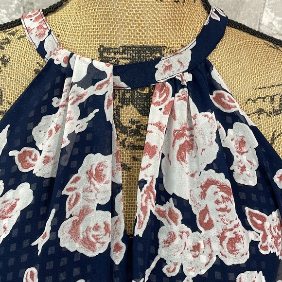 Greylin Halter Chiffon Floral Top - Picture 2 of 8